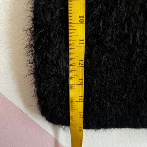 Black Fuzzy Tank Top, Goth Whimsigoth Grunge Indie Sleaze Small - Picture 5 of 6